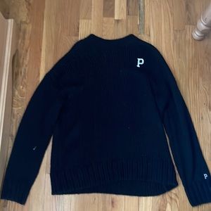 Pink oversized black sweater